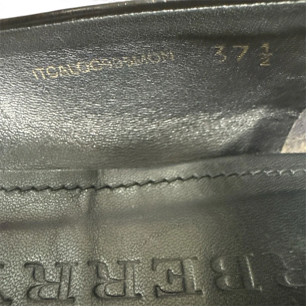 Burberry Black Plaid Knot-Front Ballet Flats - Picture 9 of 15